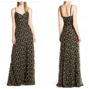 Jill Stuart Floral Embroidered Lace Maxi Dress Sz. 10